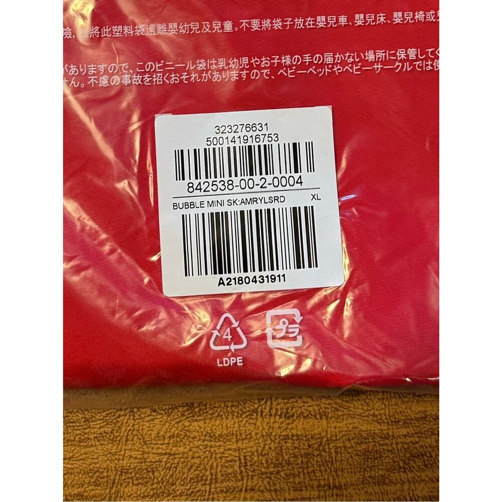 Old Navy Amaryllis Red Taffeta Bubble Mini Skirt - Picture 11 of 12